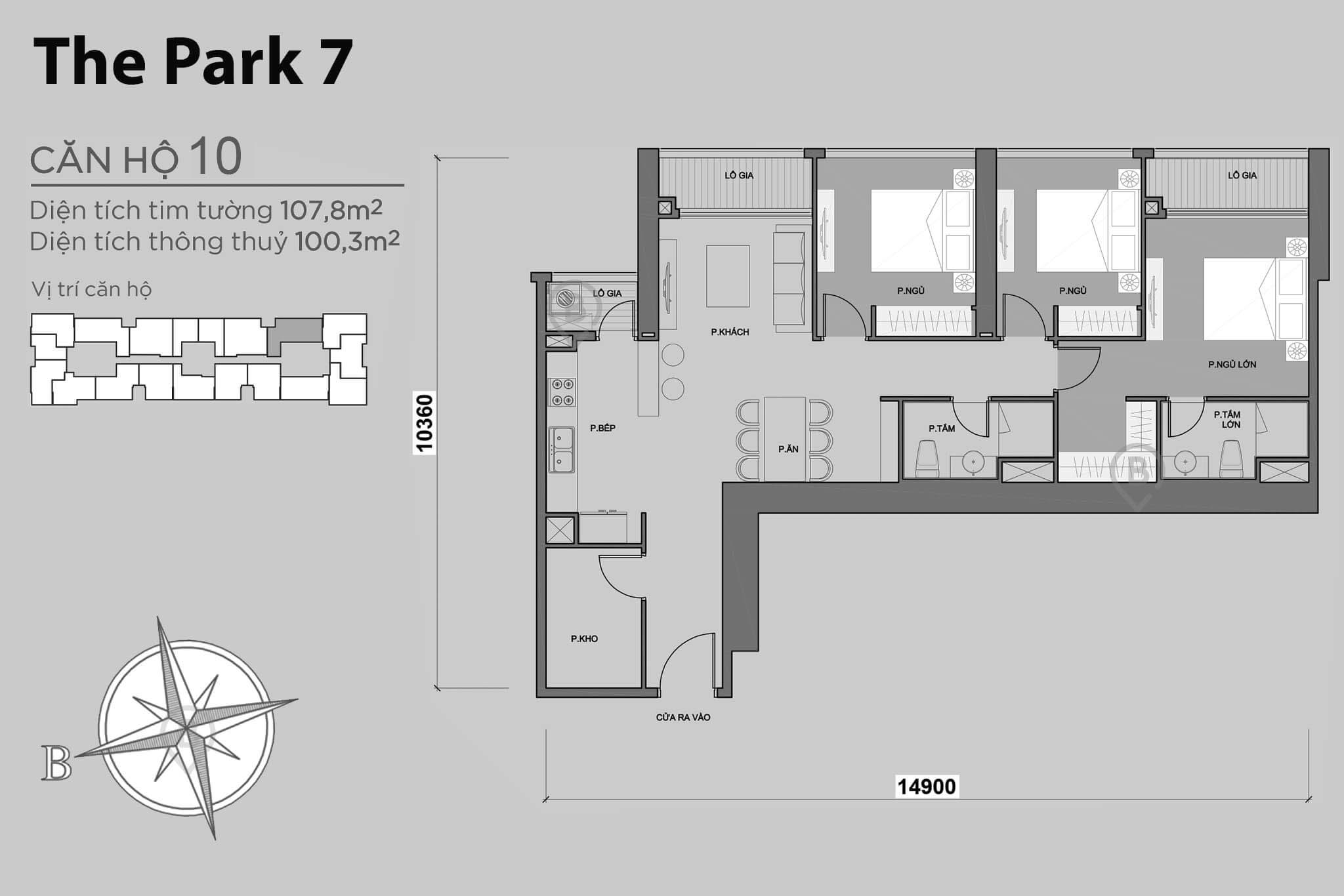 Layout P7-10 | Tòa Park 7 - Vinhomes Central Park