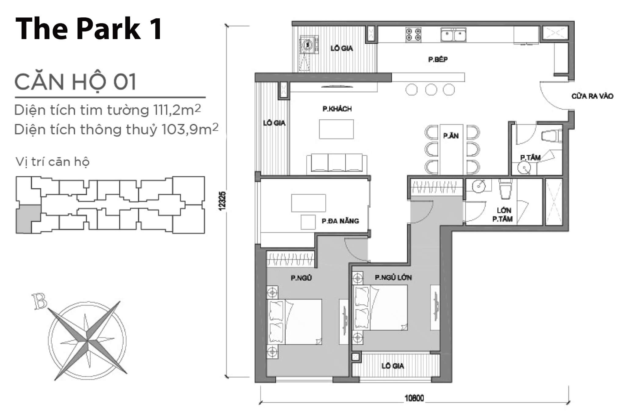 Layout P1-01 | Park 1 - Vinhomes Central Park