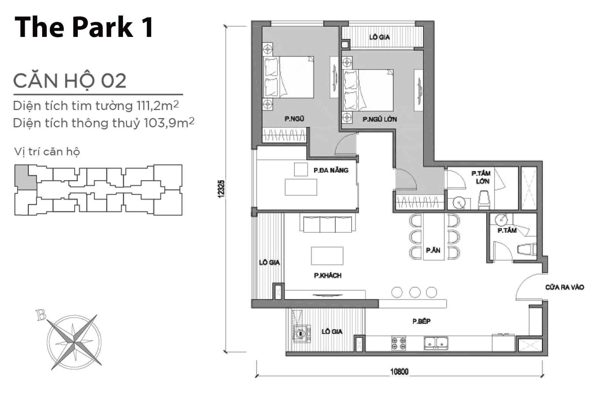 Layout P1-02 | Park 1 - Vinhomes Central Park