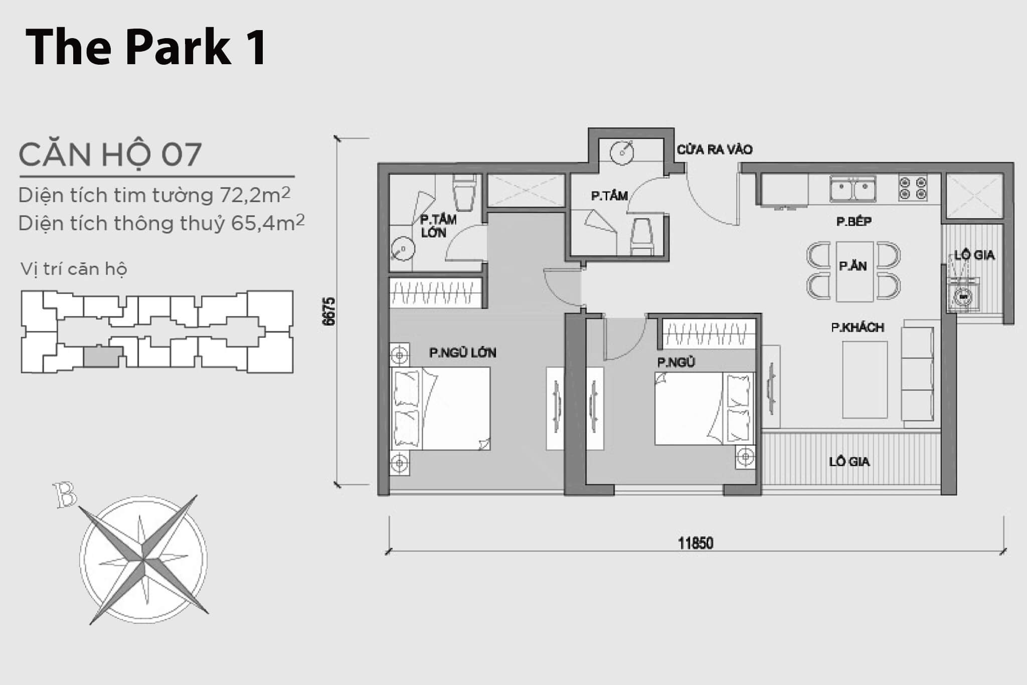 Layout P1-07 | Park 1 - Vinhomes Central Park