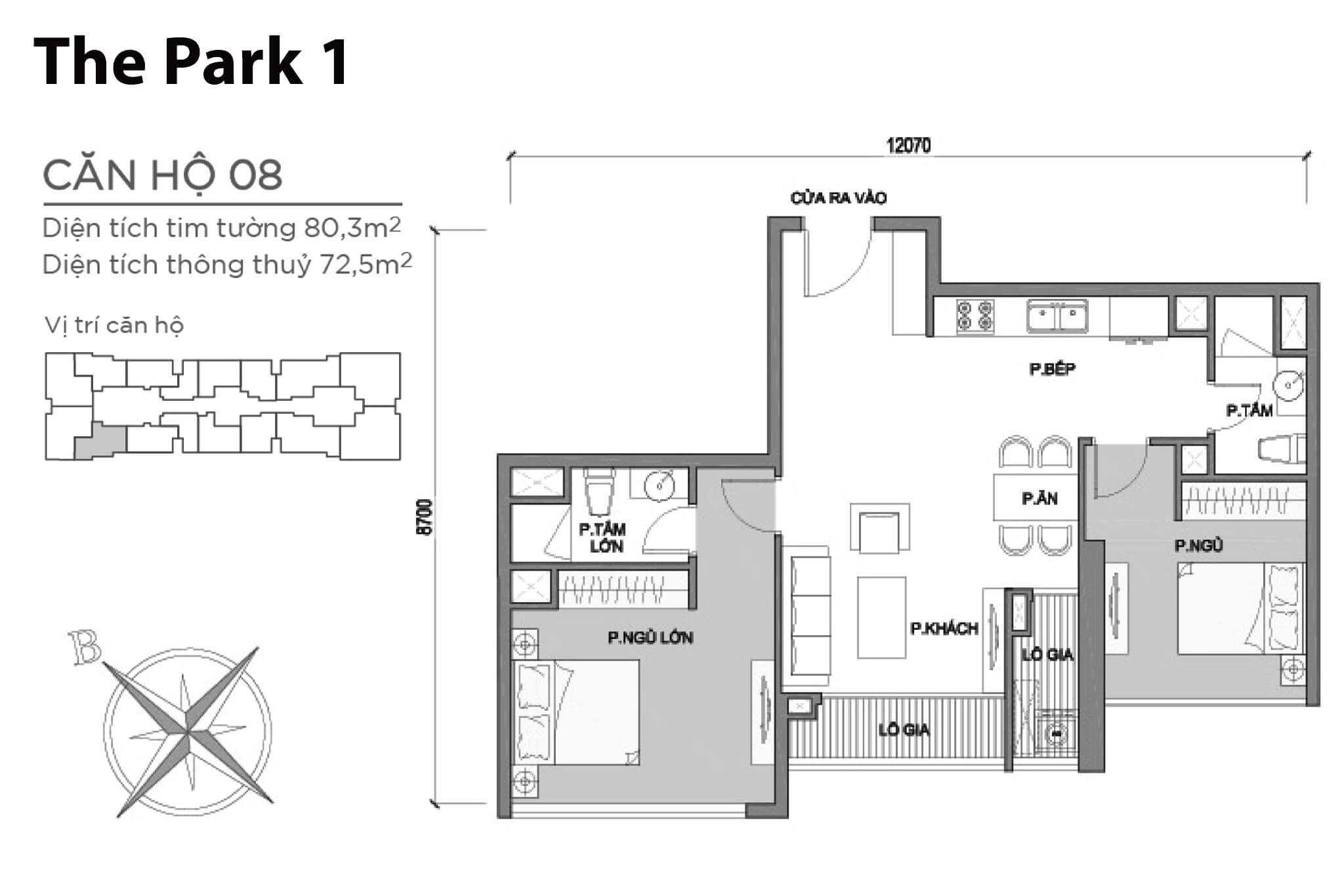 Layout P1-08 | Park 1 - Vinhomes Central Park