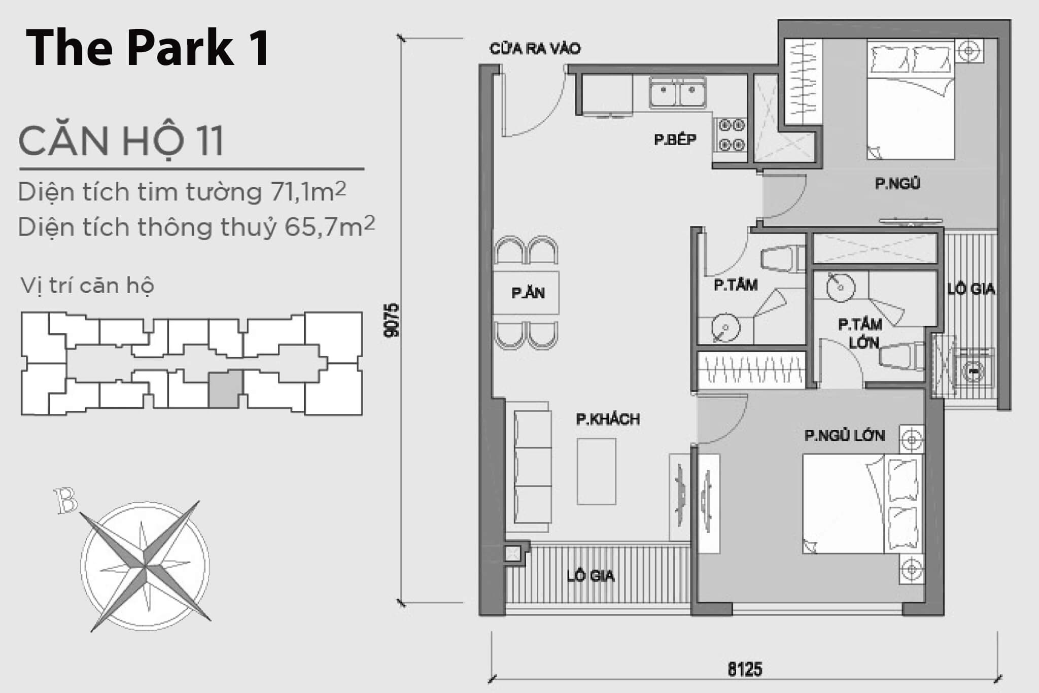 Layout P1-11 | Park 1 - Vinhomes Central Park